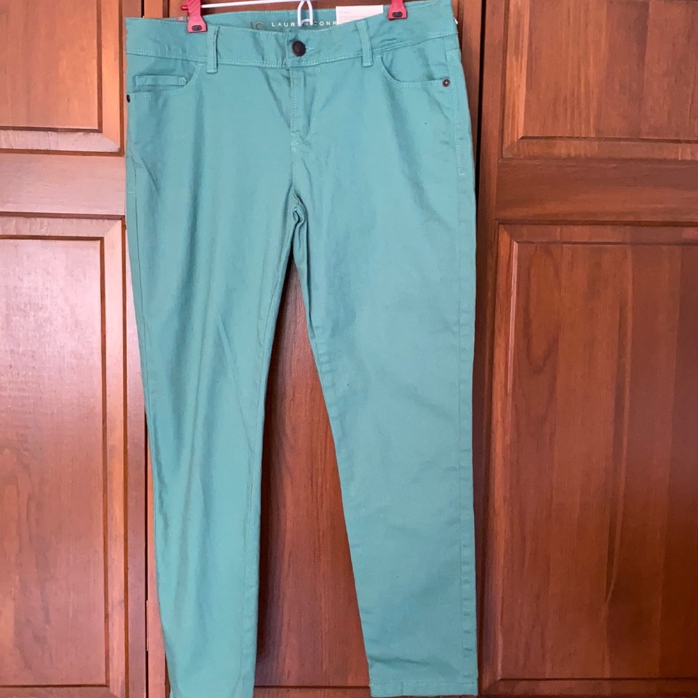Lauren Conrad green skinny/legging jeans size 12